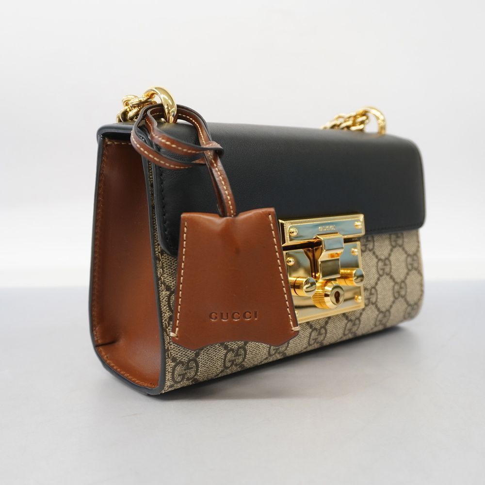 Gucci Hardware Supreme Beige Black Brown Gold GG Shoulder Bag - Picture 2 of 7